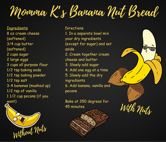 #306 Momma K Banana Nut Bread Recipe