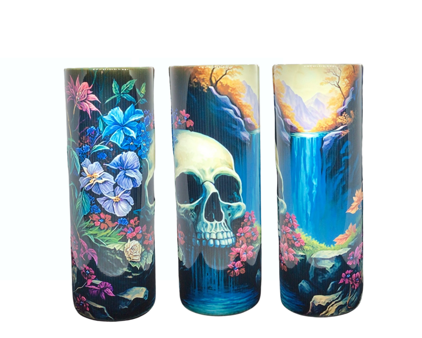 #198 Skull Waterfall Tumbler