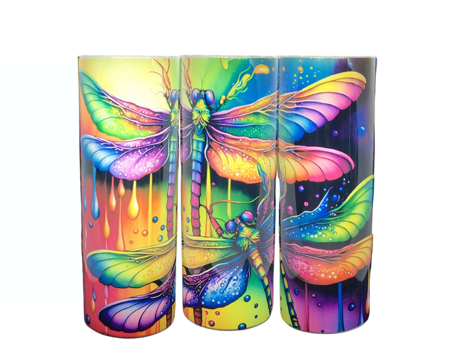 #201 Neon Dragonfly Tumbler