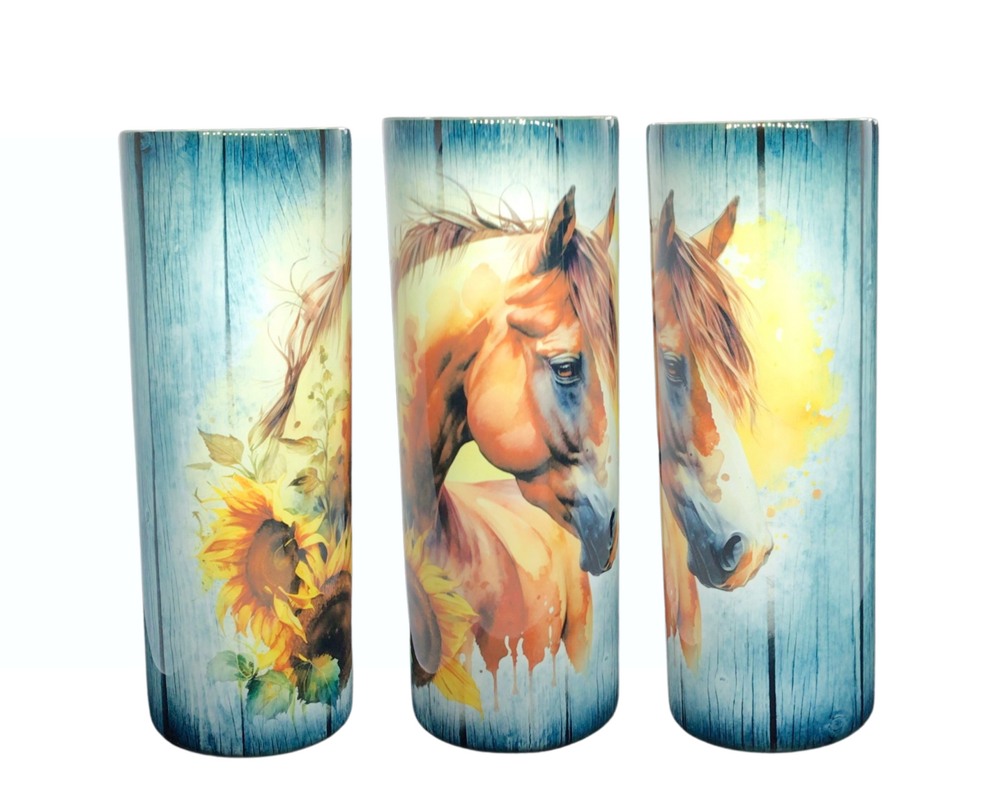 #208 Horse and sunflower Tumbler